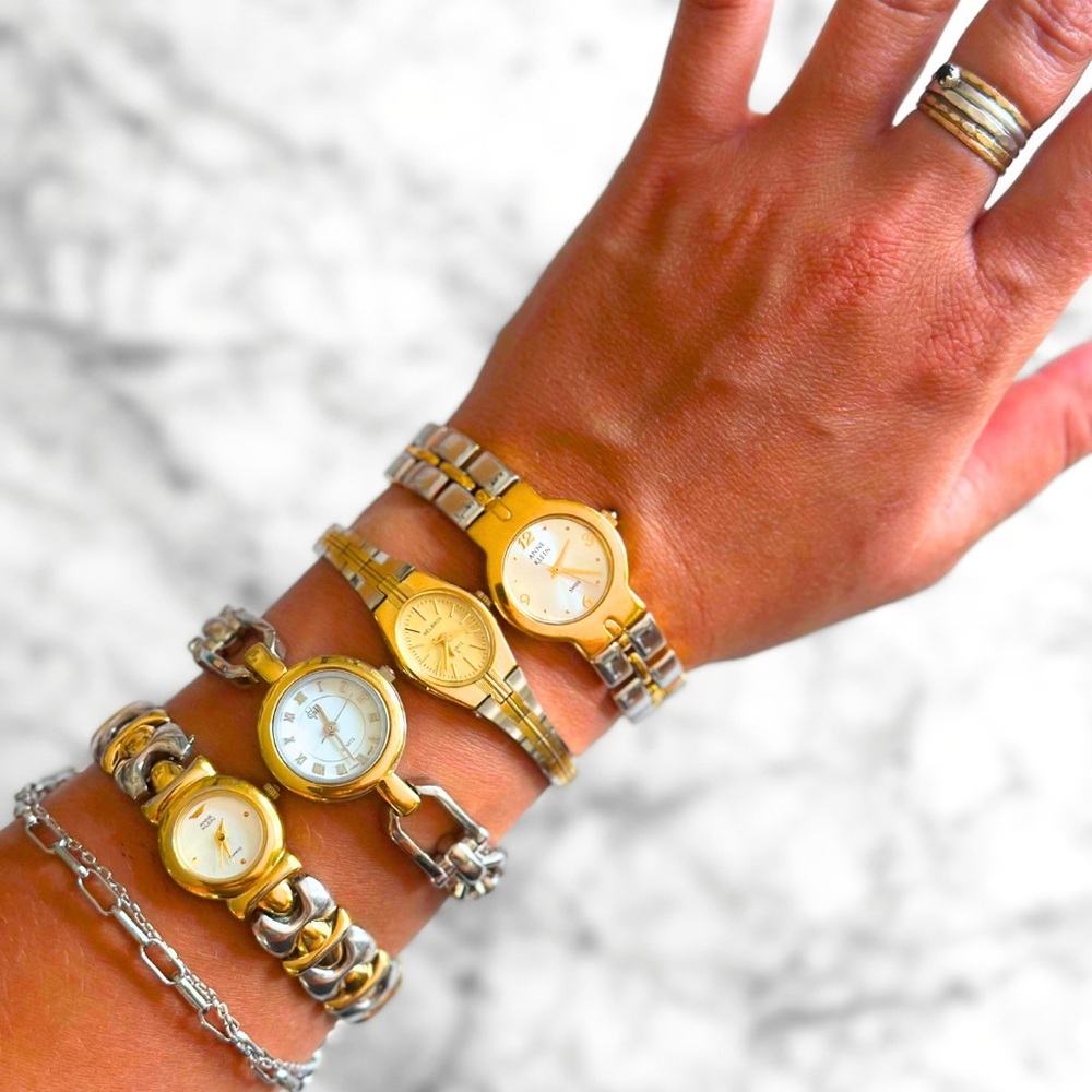 Silver Double Chain Stacking Bracelet - image 2